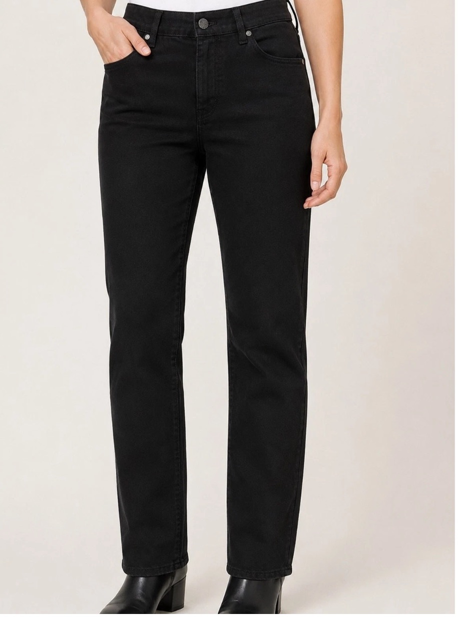 Soft Surroundings Black Stretch Straight Leg Jeans Women’s Sz 14